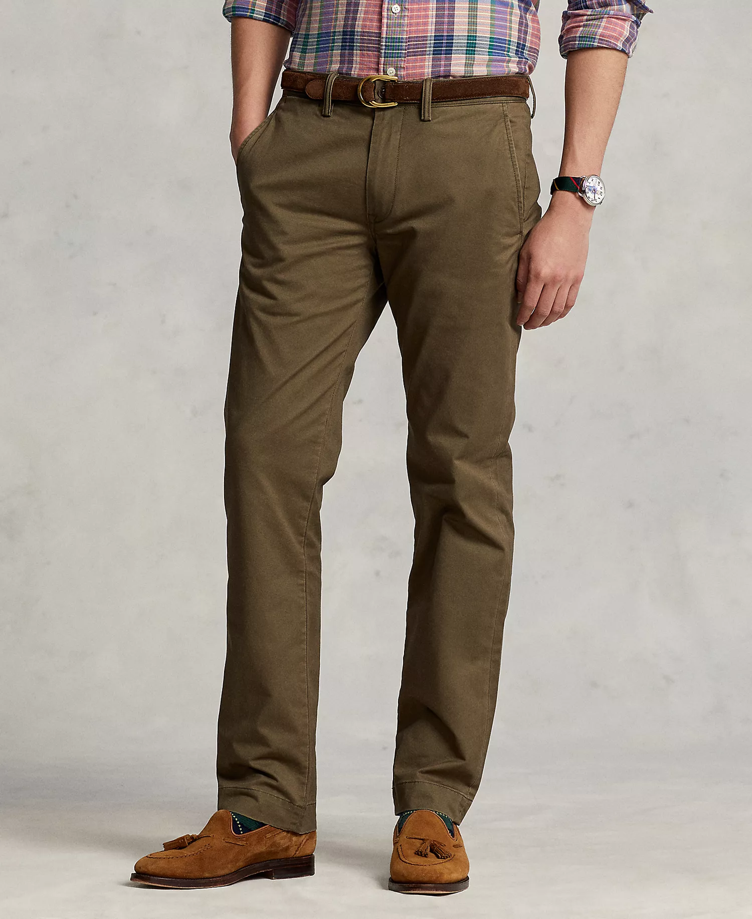 mni-d6ca2546057a9cb38cd76e607566c9da Men's Straight-Fit Washed Stretch Chino Pants — изображение 3