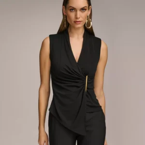 Women's Sleeveless V-Neck Top, Regular & Petite Sizes
