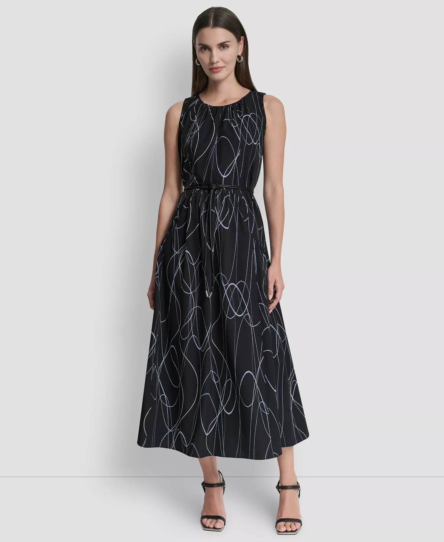 mni-d80444392f41e3f2c1e1937914d246af Women's Sleeveless Drop Waist Midi Dress