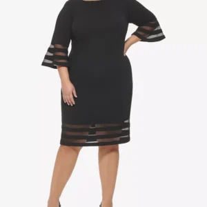 Plus Size Boat Neck Dress