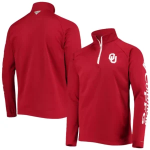Oklahoma Sooners Terminal Tackle Fleece Raglan Omni-Shade Quarter-Zip Jacket