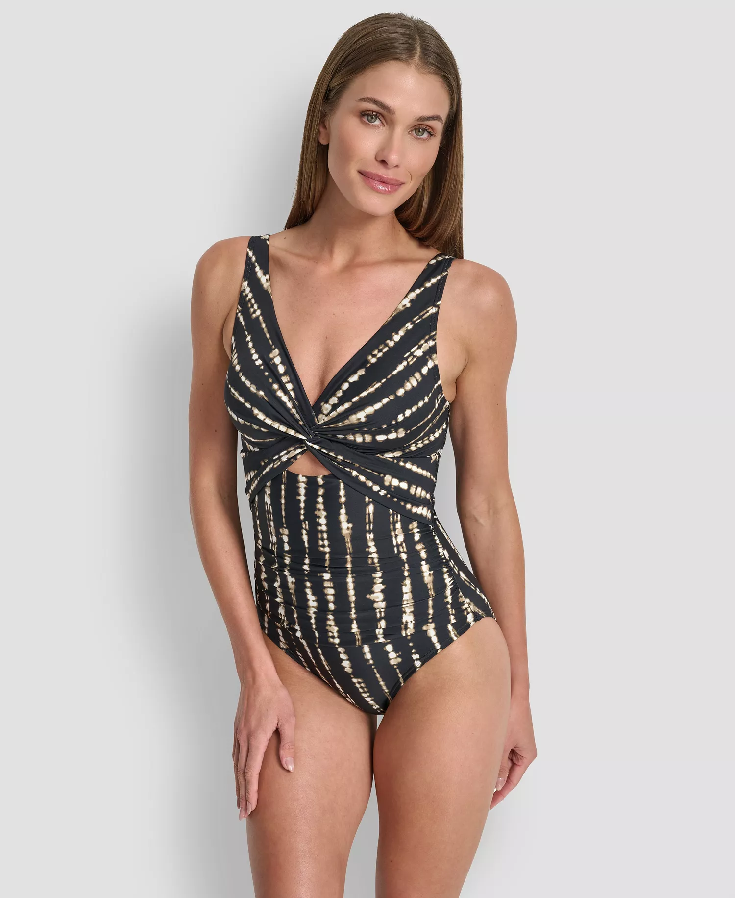 mni-d9f8b6cfc14d60fa6b083413ea2ef464 Women's Shirred Keyhole Detail One-Piece Swimsuit — изображение 5