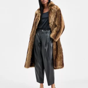 Women's Faux Leather Barrel-Leg Pants, Macy's Exclusive