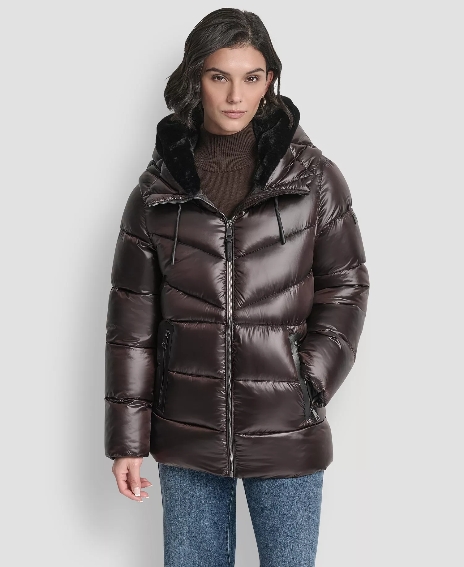 mni-db9d68f2e3c86ebdf7840dedb4e5bbe0 Women's Shine Hooded Puffer Coat — изображение 3