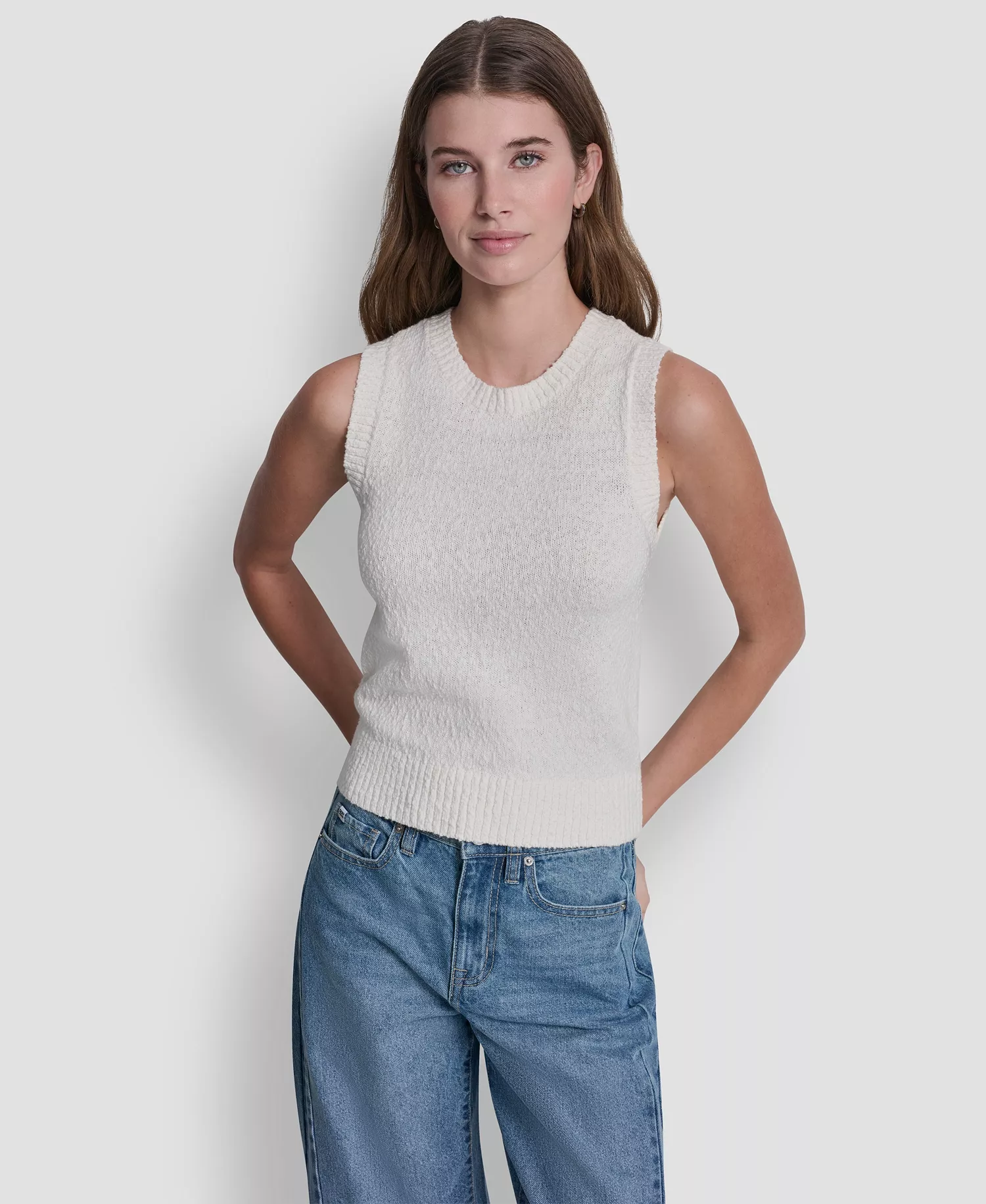 mni-dd81e257aa248f78d64cc7694b7f0248 Women's Crew Neck Pull-On Sweater — изображение 4