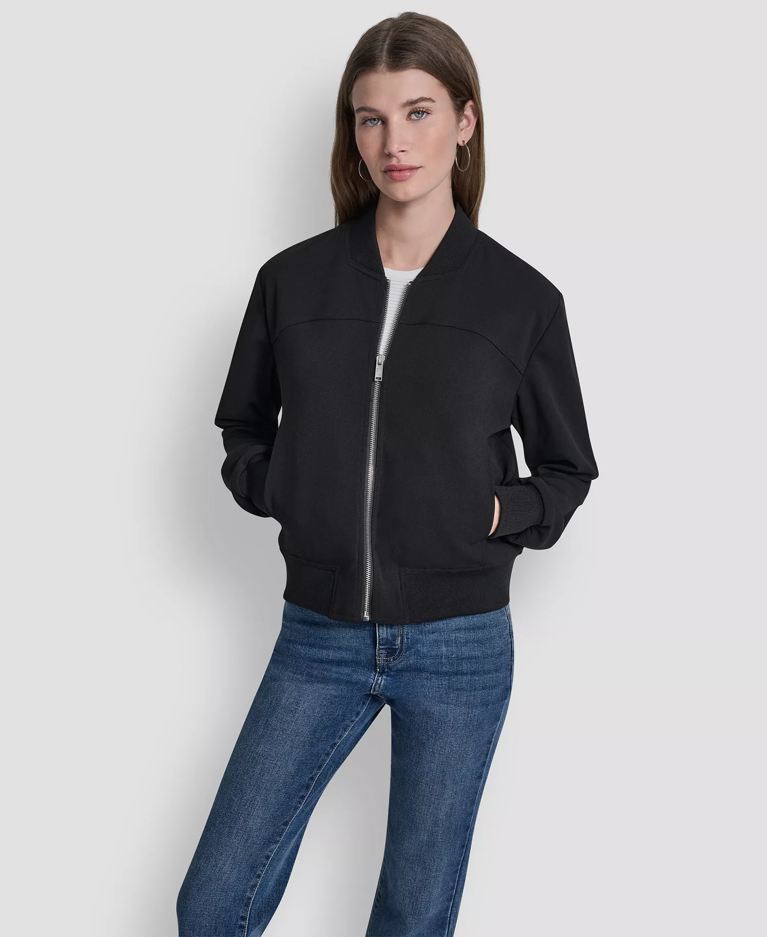 mni-de6e7a0a00dd80e3a5e1df6d82eda540 Women's Zippered Bomber Jacket
