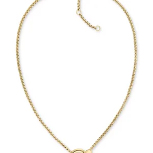Circle Pendant Necklace, 16" + 2" extender