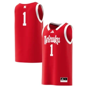 Men's 1 Scarlet Nebraska Huskers Replica Swingman Jersey