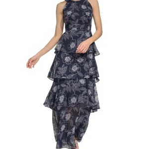 Women's Tiered Chiffon Maxi Dress