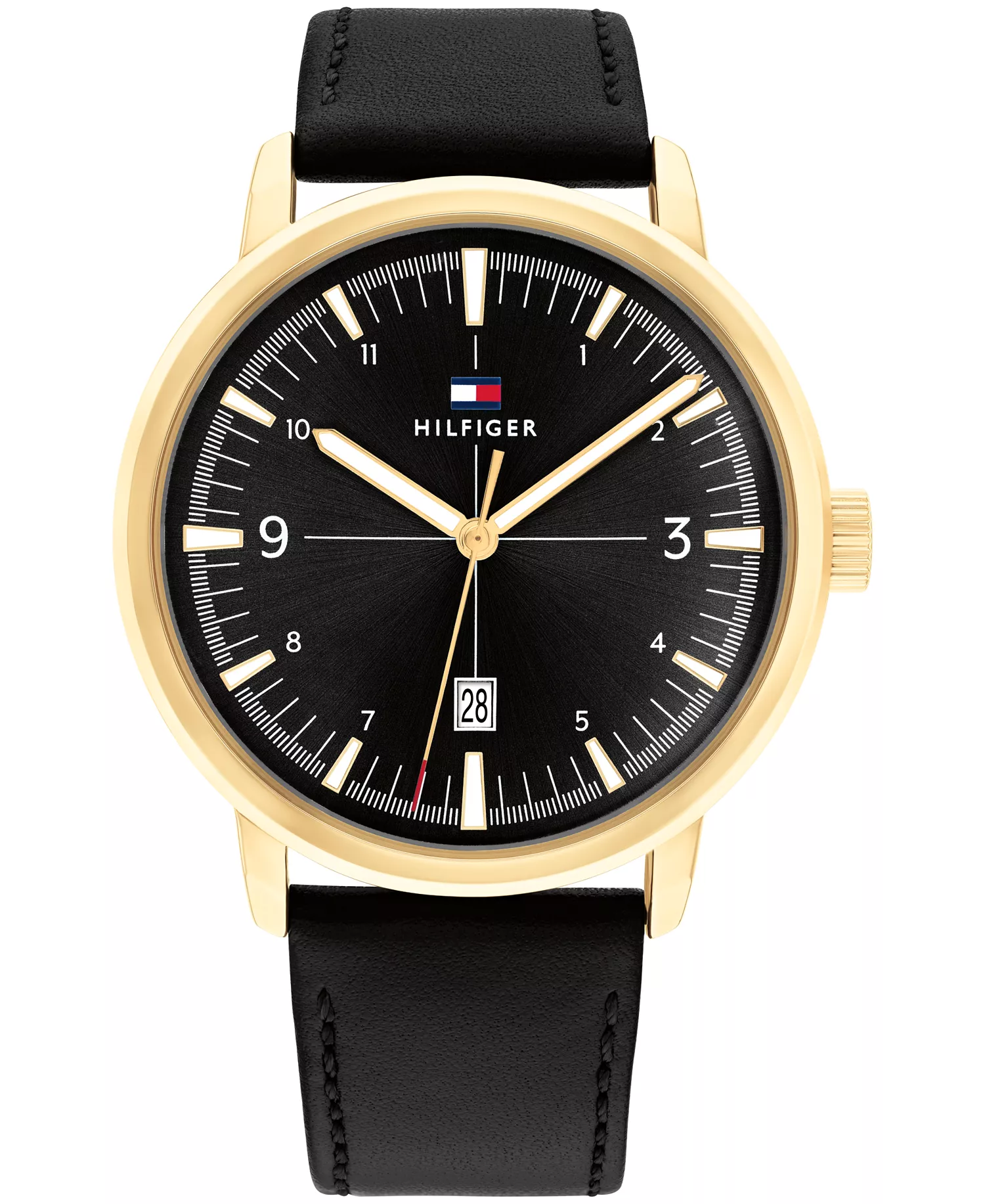 mni-e18a687ad18ca411a9f4303002f2358a Men's Black Leather Strap Watch 44mm