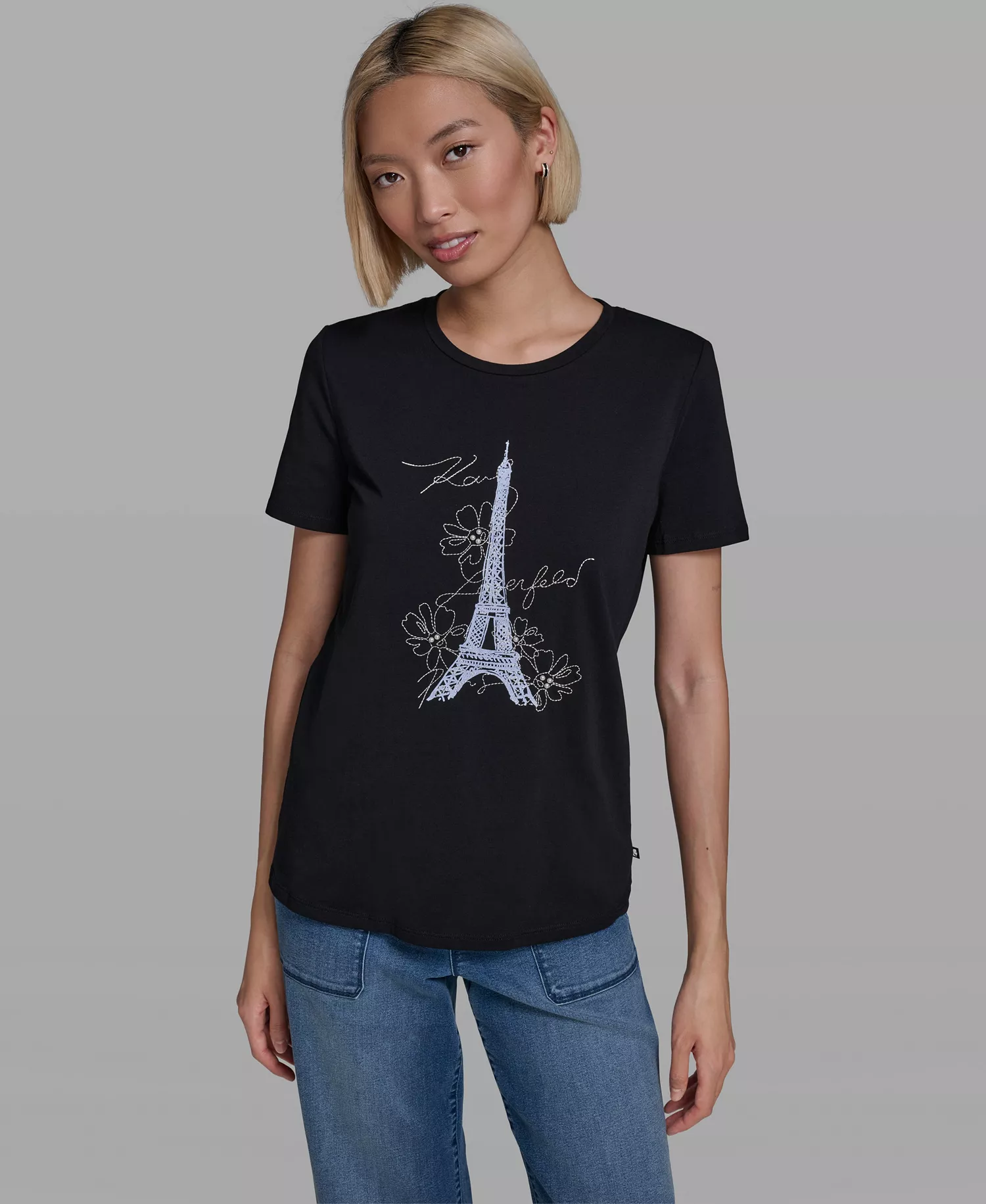 mni-e1f642ced5f992cebaae8764e200d6f6 Women's Crew Neck Eiffel Tower T-Shirt — изображение 3
