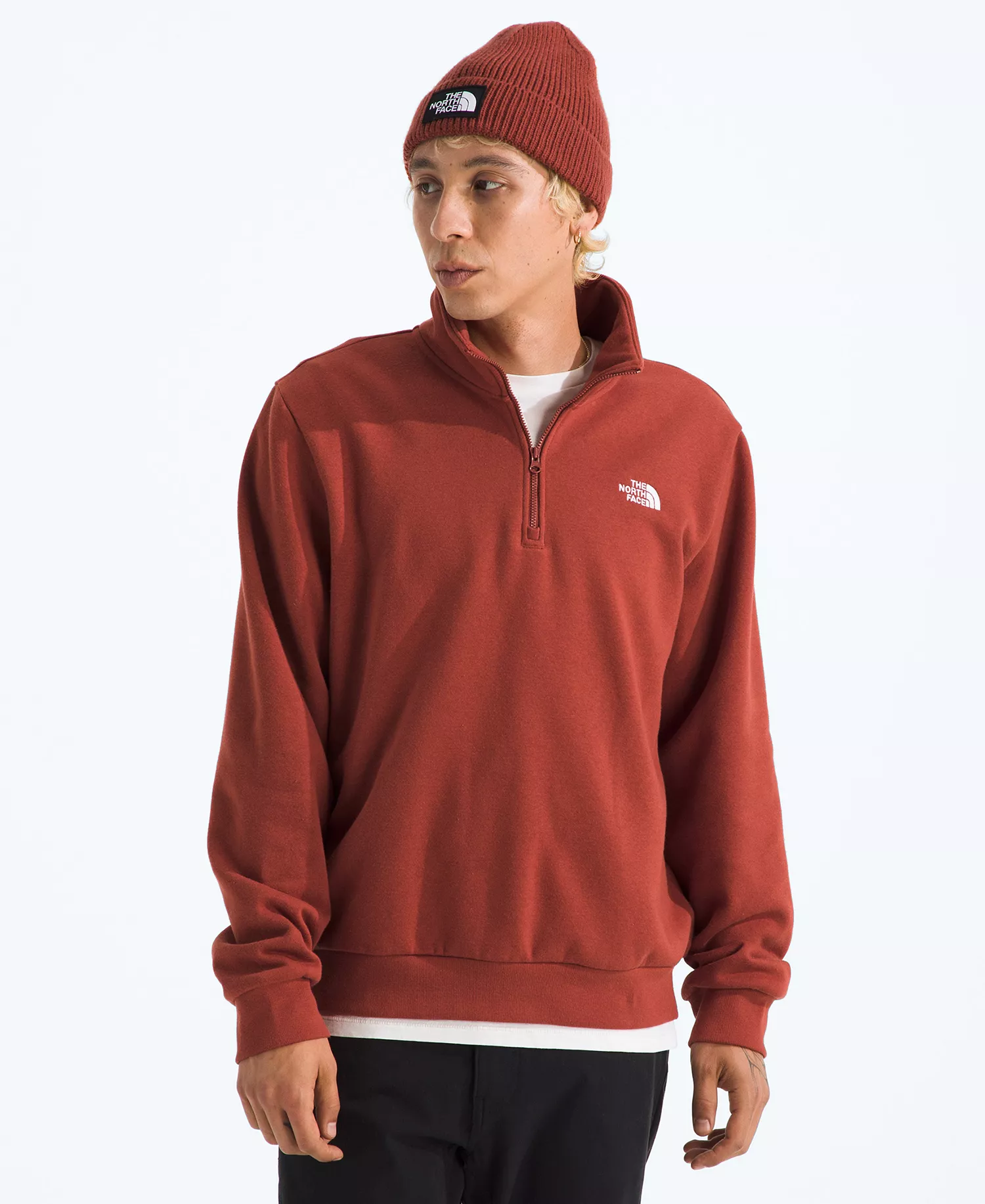 mni-e21f20a577336a6dbac9d44c44adcc3a Men's Evolution Simple Dome Regular Quarter Zip Sweatshirt — изображение 3