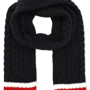 Men's Cable Knit Global Stripe Scarf