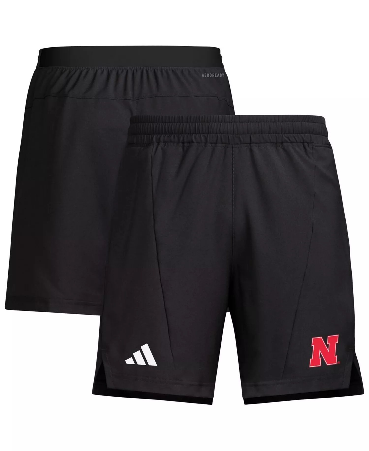 mni-e35af47bdf16f2074ba2aee1ee62b728 Men's Black Nebraska Huskers Program Woven Training Shorts