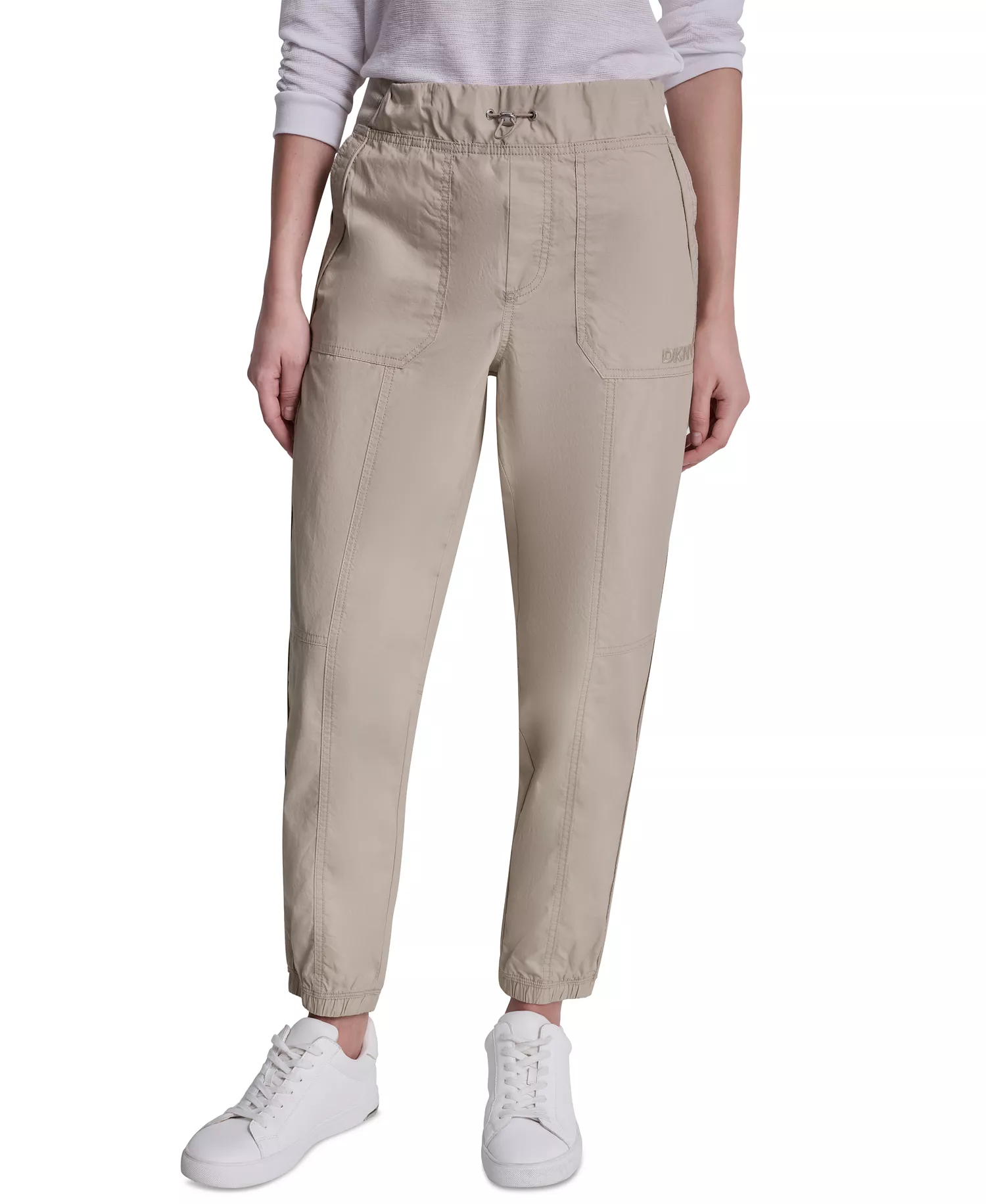 mni-e3a399089afb171bce6babba71cb1163 Women's High-Rise Cotton Poplin Bungee Joggers — изображение 4