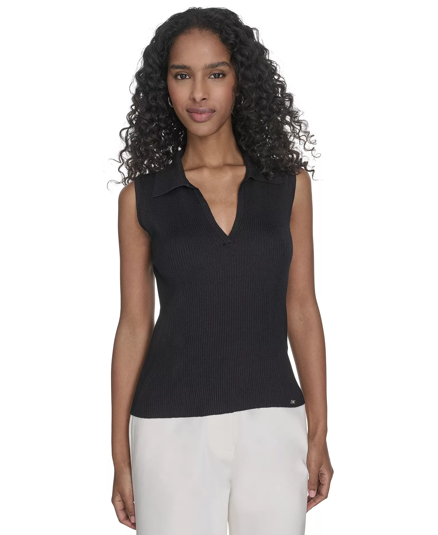 mni-e3ab12c7f8bbd318cc528c9fe9d428e7 Women's Johnny-Collar Sleeveless Sweater — изображение 3