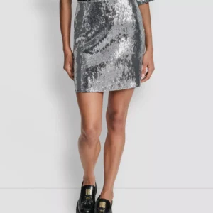 Women's Sequins Pull-On Mini Skirt