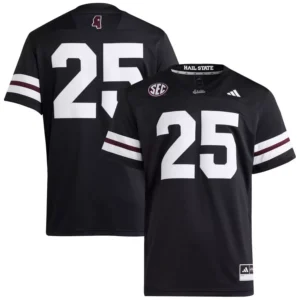 Men's 25 Black Mississippi State Bulldogs Premier Strategy Jersey