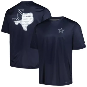 Men's Navy Dallas Cowboys Terminal Tackle Omni-Shade Texas T-Shirt