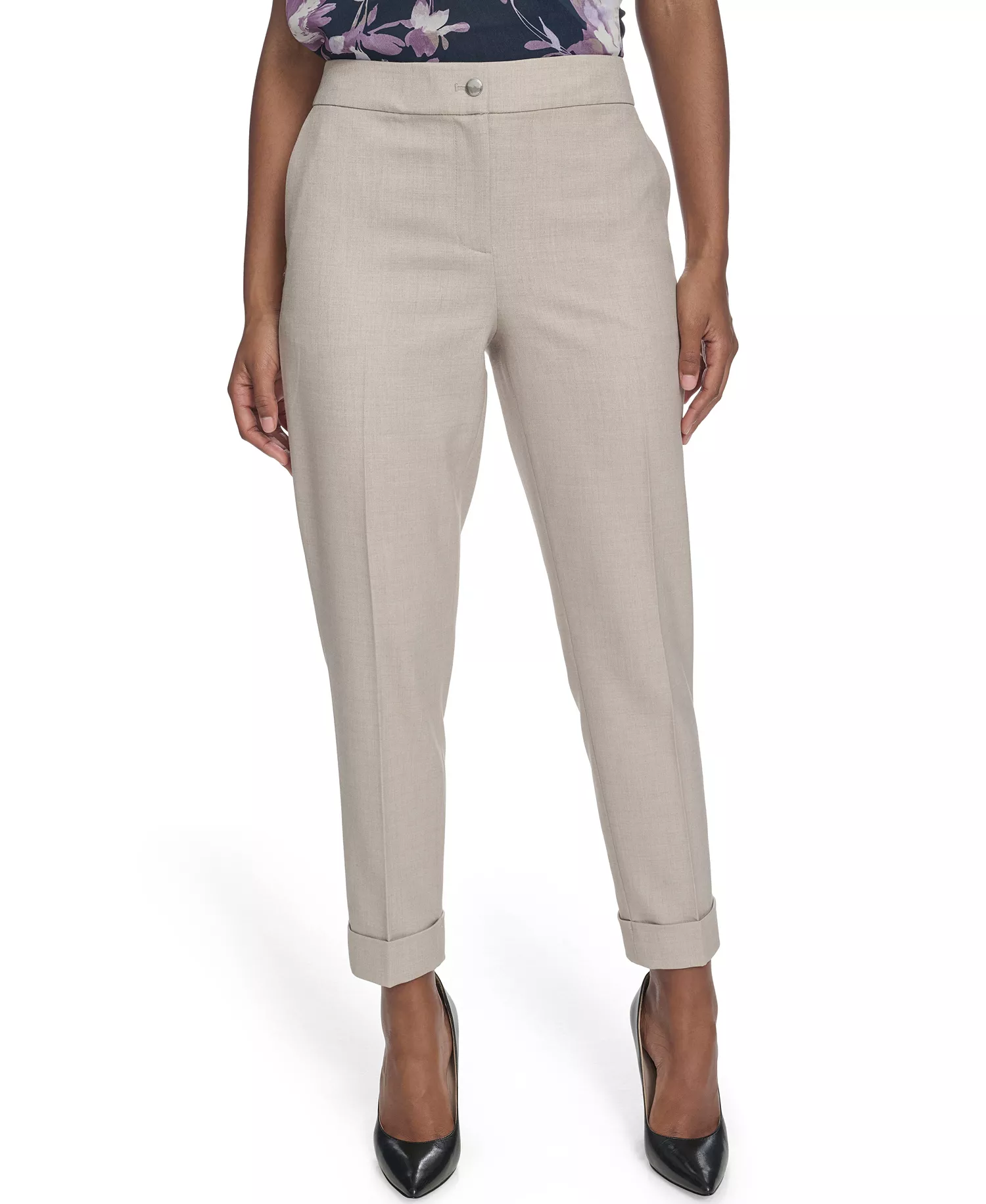mni-e4f5a217ef3b194e872ae6824dbd16ea Women's Petite Straight Fit Ankle Leg Pants