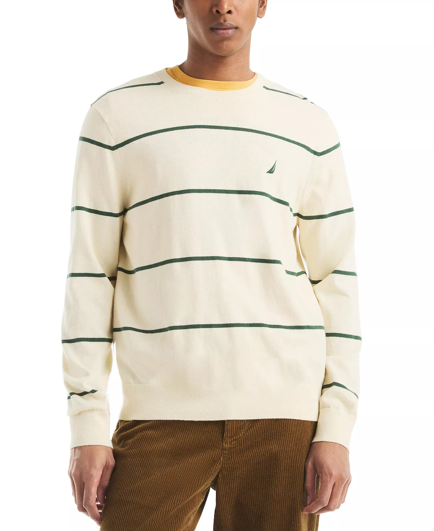 mni-e55f50d6518e5566f460b4de003f3e46 Men's Performance Striped Crewneck Sweater