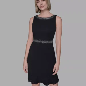 Women's Ruffled-Hem A-Line Dress