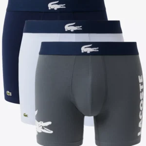 Men's Regular-Fit Big Croc Logo Boxer Briefs, 3-Pack