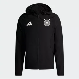 Men's Black Germany National Team FIFA x World Cup 2026 Tiro Travel Raglan Full-Zip Windbreaker