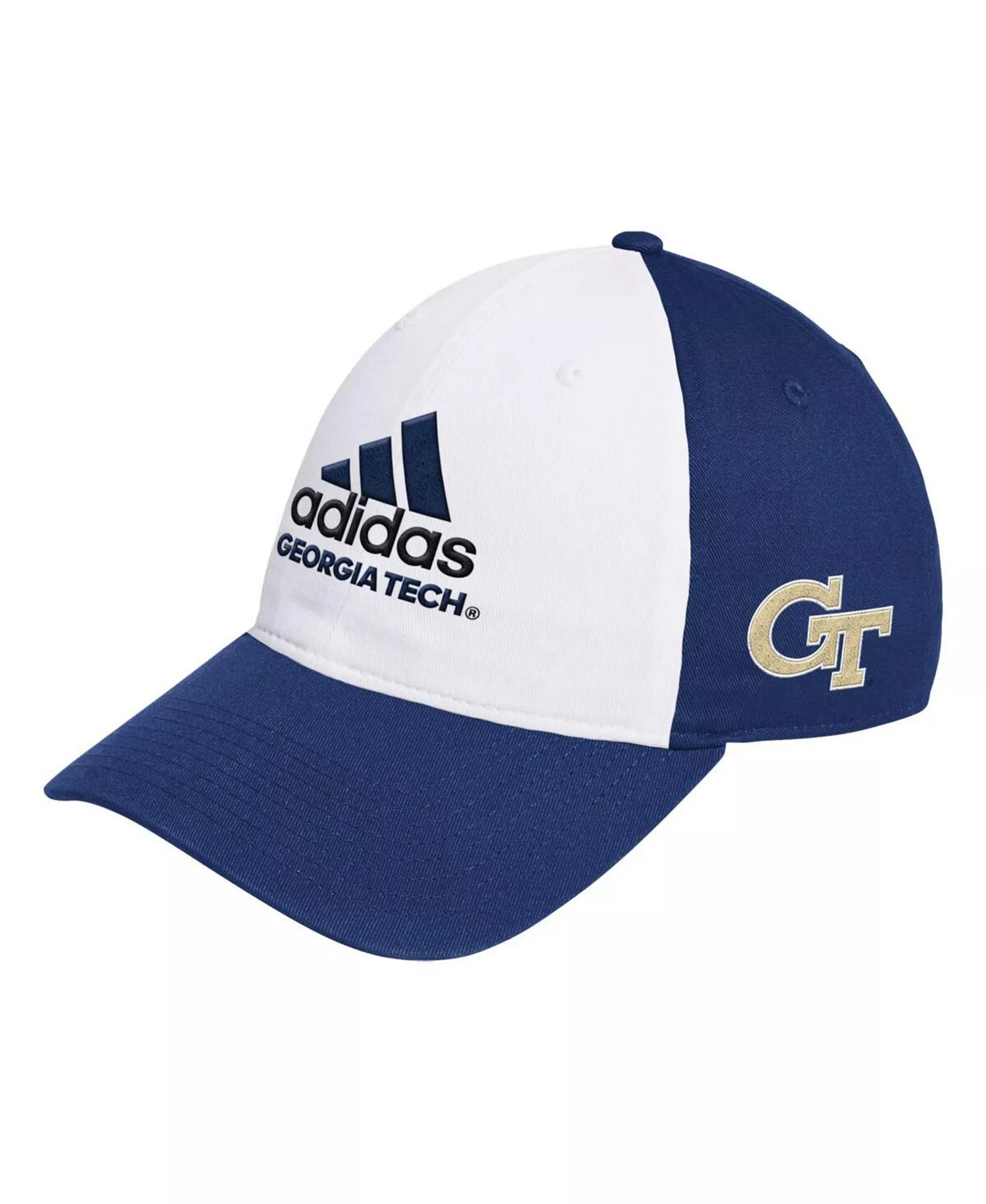 mni-e667b054646c20b4ea2bce9634e8a866 Men's White/Navy Georgia Tech Yellow Jackets Slouch Adjustable Hat