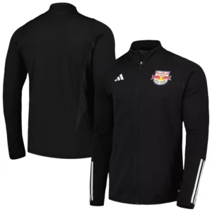Men's Black New York Red Bulls 2023 On-Field AEROREADY Full-Zip Training Top