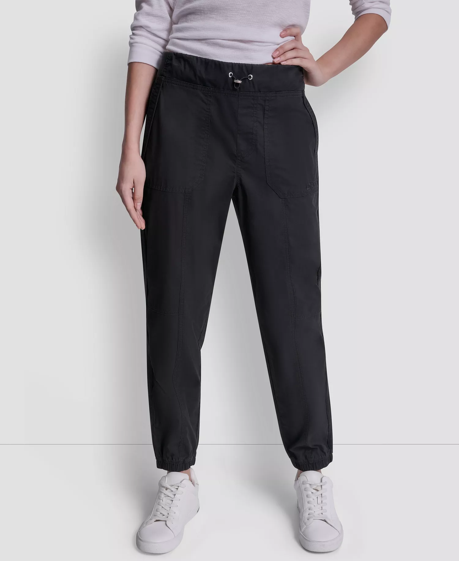 mni-e69fd3e4524420c28e9208c56818df5a Women's High-Rise Cotton Poplin Bungee Joggers