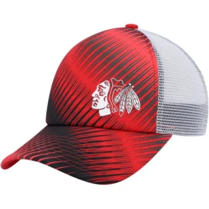 Women's Red, White Chicago Blackhawks Graphic Foam Trucker Snapback Hat