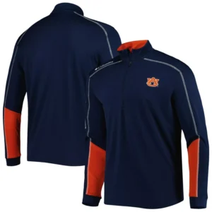 Men's Navy Auburn Tigers Shotgun 2.0 Omni-Wick Quarter-Zip Jacket