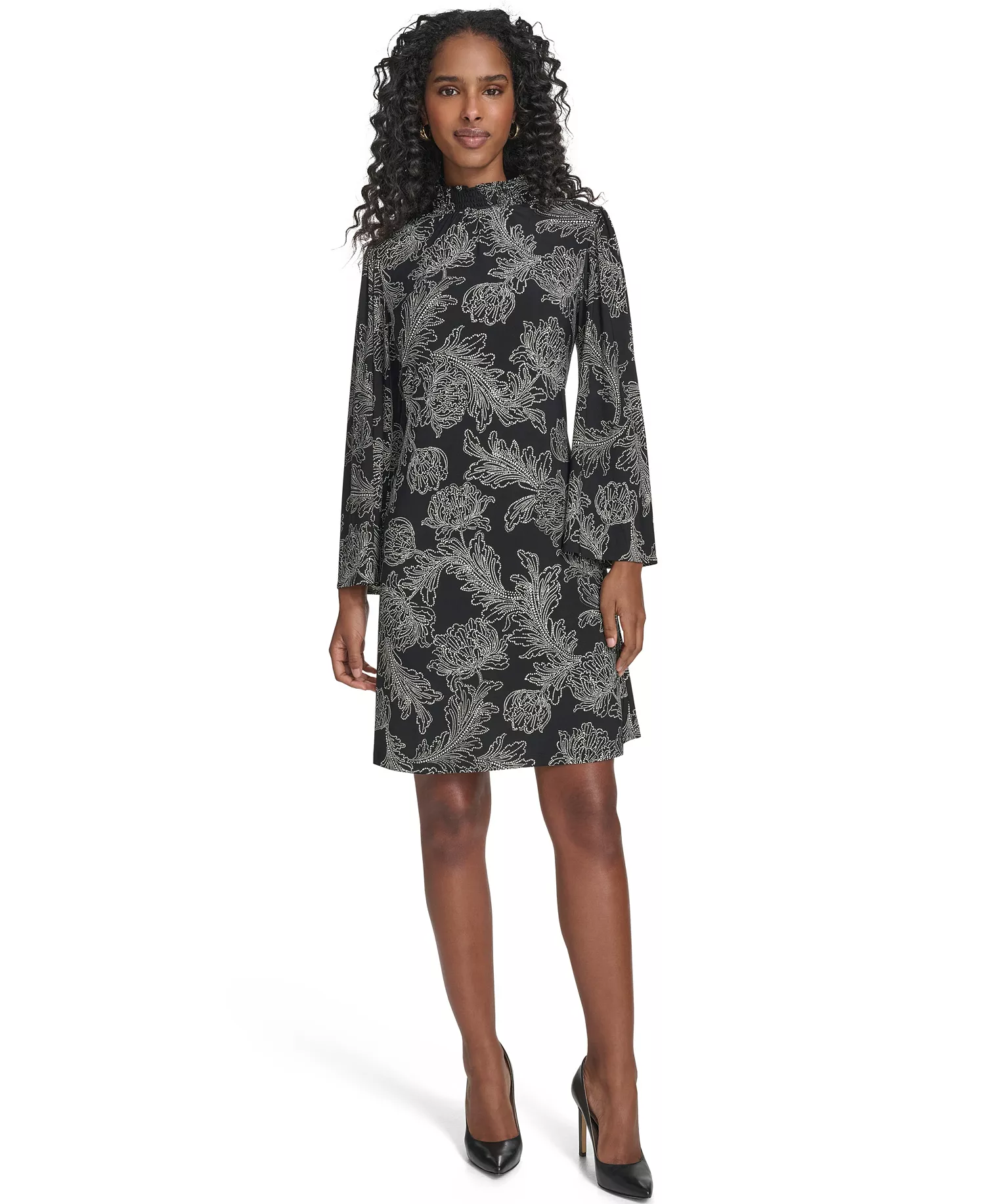 mni-e91c29acab3dedeb15326b7db22308ef Women's Printed A-Line Shift Dress