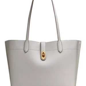 Bridgehampton Leather Turnlock Triple Compartment Tote