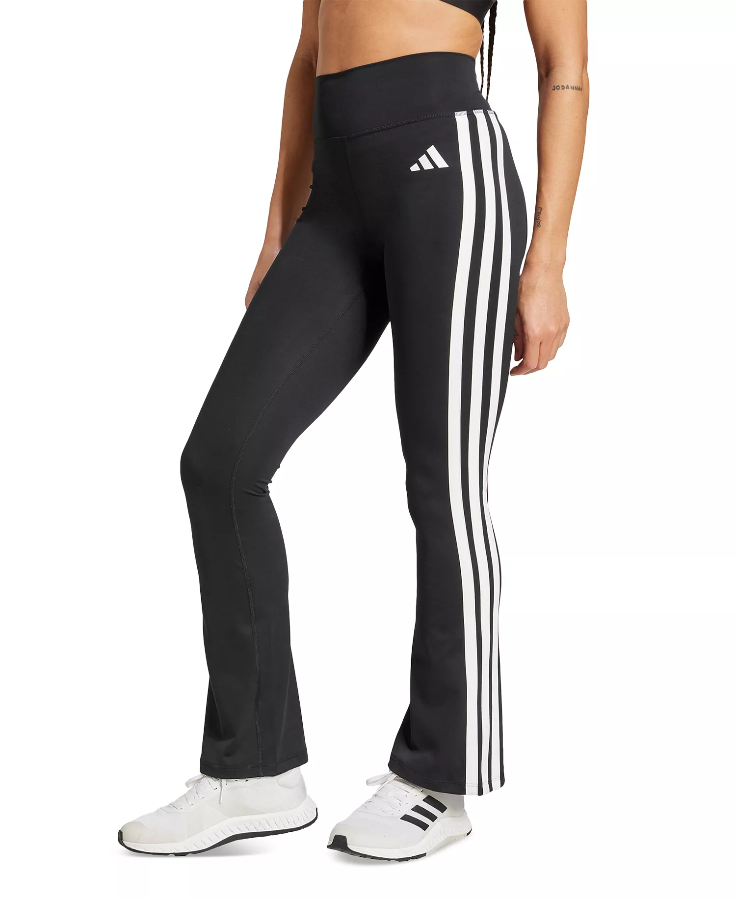 mni-e960f493936d1bbf8bf1ef8c2a015a04 Women's Optime Essentials 3 Stripes Flared Leggings — изображение 3
