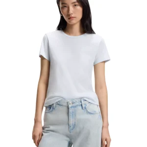 BOSS by Women's Cotton-Jersey Monogram Slim-Fit T-Shirt