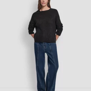 Women's Metallic Crewneck Long-Sleeve Sweater