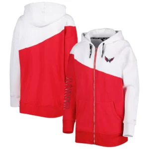 Women's Red, White Washington Capitals Gina Full-Zip Hoodie