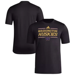 Men's Black Washington Huskies Strategy Pre-Game T-Shirt