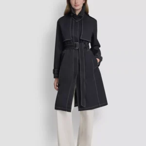 Women's Top Collar Utility Raincoat
