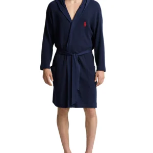 Men's Thermal Hooded Robe with Belt