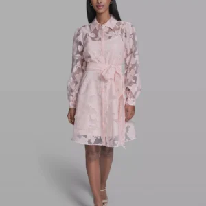 Women's Floral Collared Shirt Dress