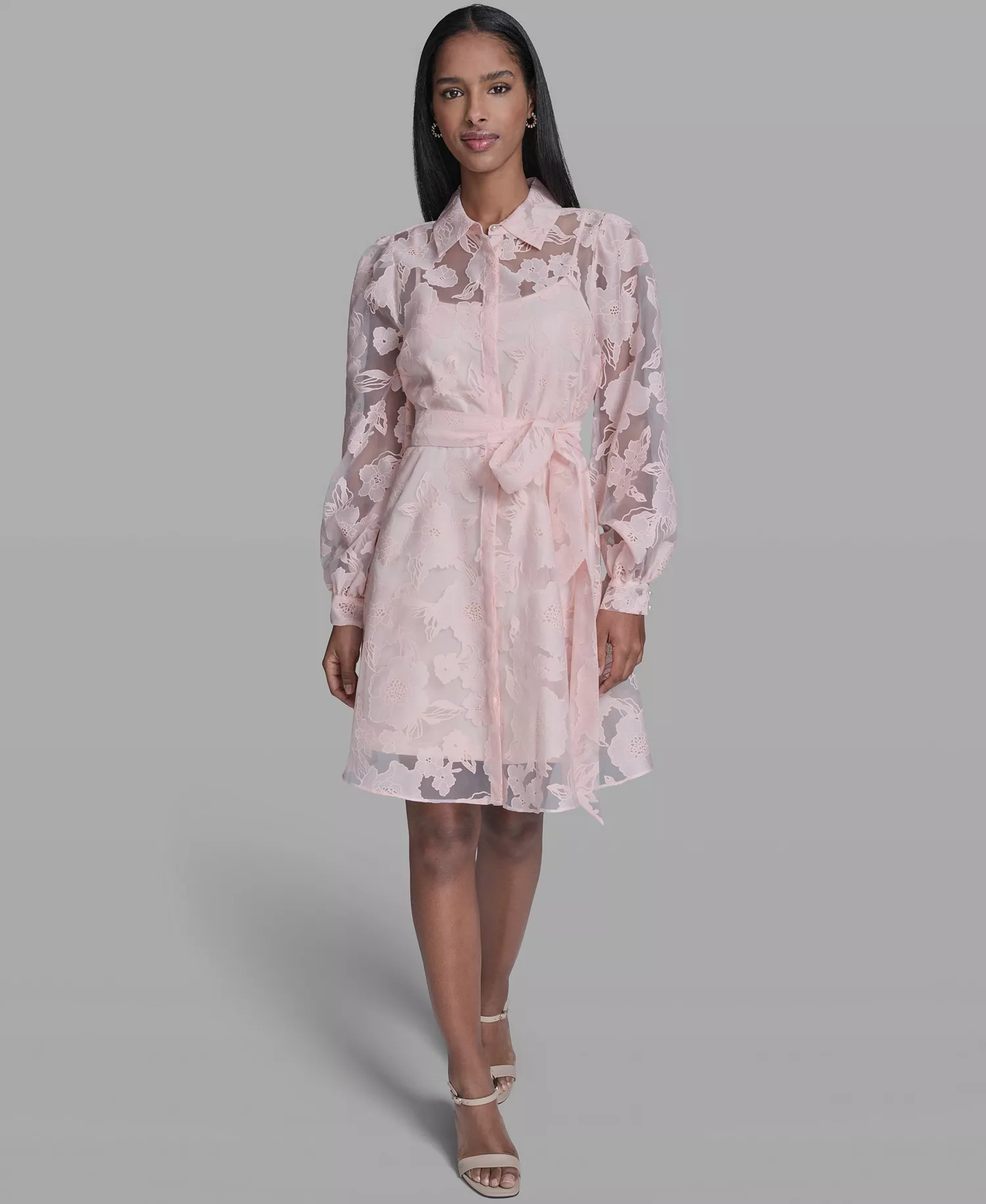mni-ed53fe9c0a3816e5f4222a36e7f67076 Women's Floral Collared Shirt Dress