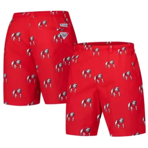 Men's Red Georgia Bulldogs PFG Back Cast III Omni-Shade Shorts
