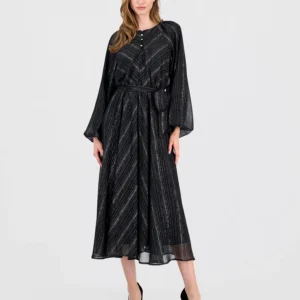 Women's Long-Sleeve Fit & Flare Dress