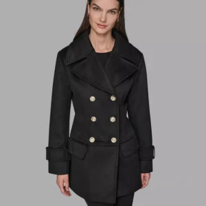 Women's Dropped Waist Peacoat