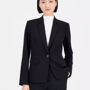 Women's One-Button Blazer With Inner-Elastic Retractable Sleeves