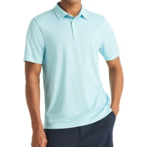 Men's Short-Sleeve Geo Print Golf Polo Shirt