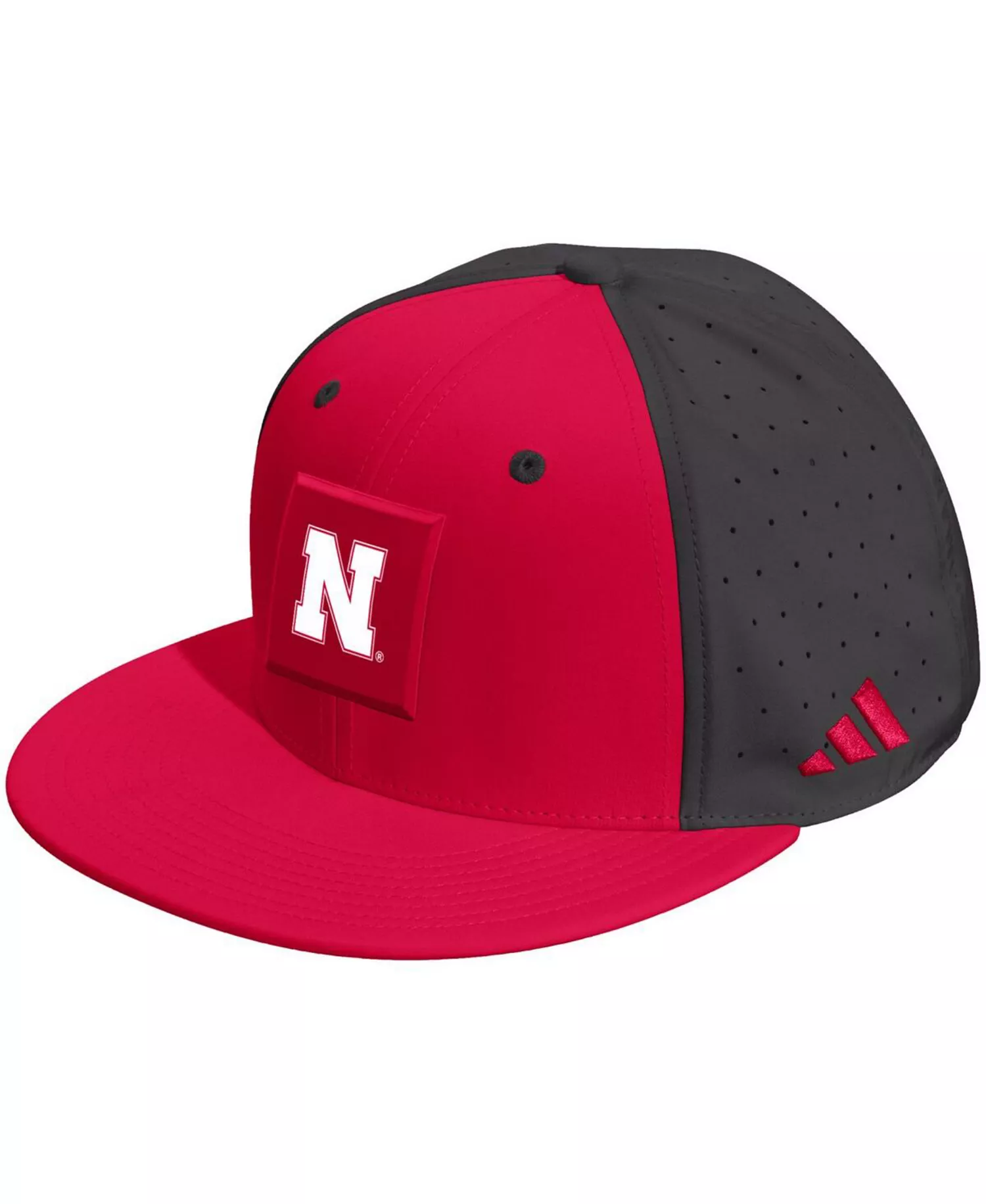 mni-f01cec31412dd8f2d363baa04dcea366 Men's and Women's Scarlet/Black Nebraska Huskers Performance Flat Bill Adjustable Hat